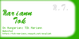 mariann tok business card